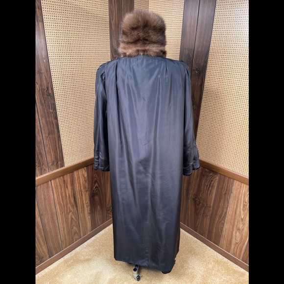 Full Length Somper Furs Russian Broadtail & Russian Sable Fur Coat Small - Picture 10 of 12